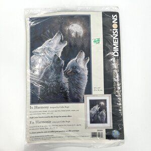 Dimensions Cross Stitch‎ Kit "In Harmony" Howling Wolves Wolf
